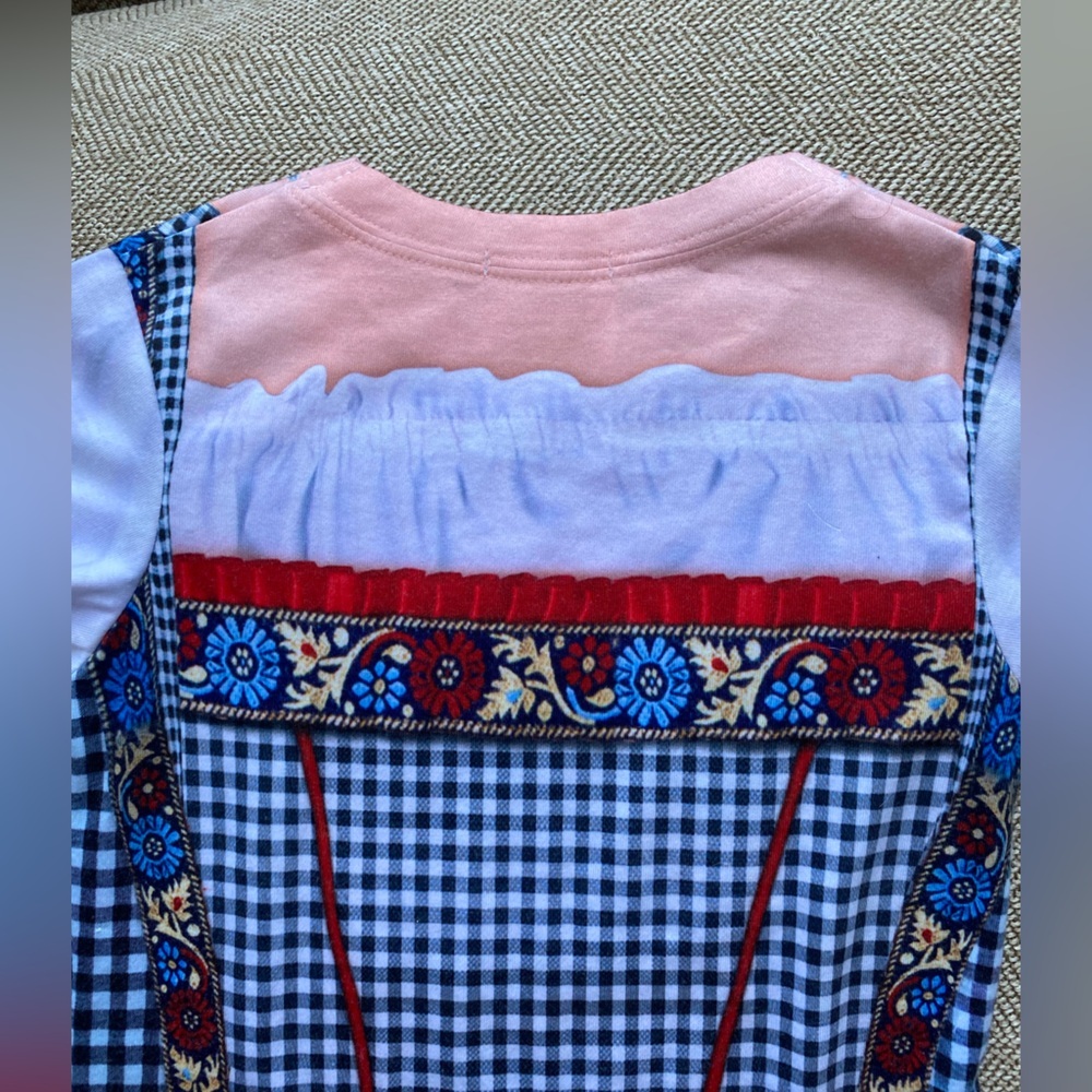 Oktoberfest Baby girls bodysuit- Red and Blue - Picture 6 of 8